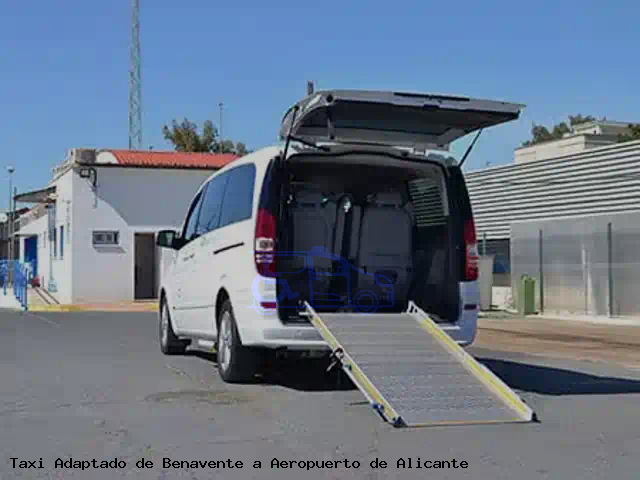Taxi accesible de Aeropuerto de Alicante a Benavente